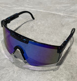 PIT VIPER Polaryzacyjne Okulary Przeciwsłoneczne - Rowerowe Narciarskie Okulary Sportowe Odcienie UV400 Pomarańczowo-Zielone