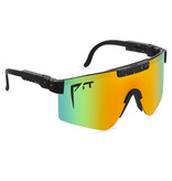PIT VIPER Lunettes de soleil polarisées - Lunettes de sport de ski de vélo Nuances UV400 Orange Vert