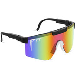 PIT VIPER Gepolariseerde Zonnebril - Fiets Ski Sport Bril Shades UV400 Regenboog