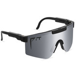 PIT VIPER Gepolariseerde Zonnebril - Fiets Ski Sport Bril Shades UV400 Grijs