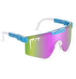 PIT VIPER Gepolariseerde Zonnebril - Fiets Ski Sport Bril Shades UV400 Blauw Roze Groen