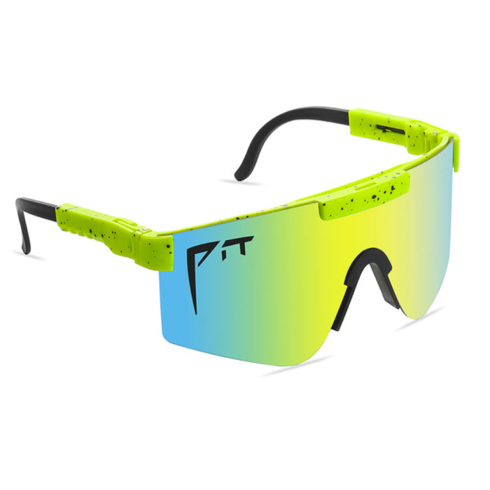 PIT VIPER Polarized Sunglasses - Bicycle Ski Sport Glasses Shades UV400 Green Yellow Blue