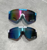 PIT VIPER Lunettes de soleil polarisées - Bicycle Ski Sports Lunettes Shades UV400 Jaune Bleu