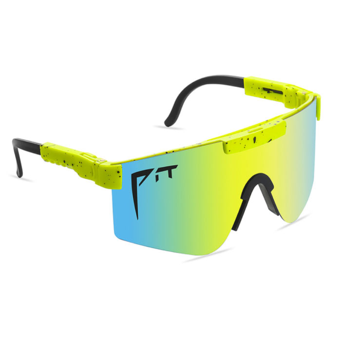 Polarisierte Sonnenbrille – Fahrrad-Ski-Sportbrille, UV400, Gelb, Blau