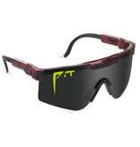 PIT VIPER Lunettes de soleil polarisées - Bicycle Ski Sport Lunettes Shades UV400 Rouge Noir