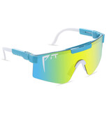 PIT VIPER Gepolariseerde Zonnebril - Fiets Ski Sport Bril Shades UV400 Blauw Geel