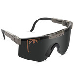 PIT VIPER Gafas de sol polarizadas - Gafas de deporte de esquí de bicicleta Tonos UV400 Marrón Negro