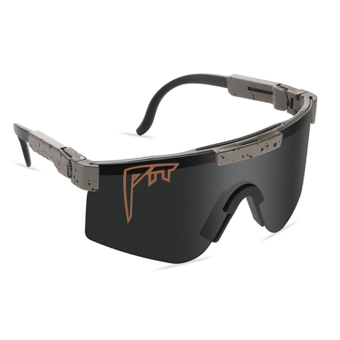 Gafas de sol polarizadas - Gafas de deporte de esquí de bicicleta Tonos UV400 Marrón Negro