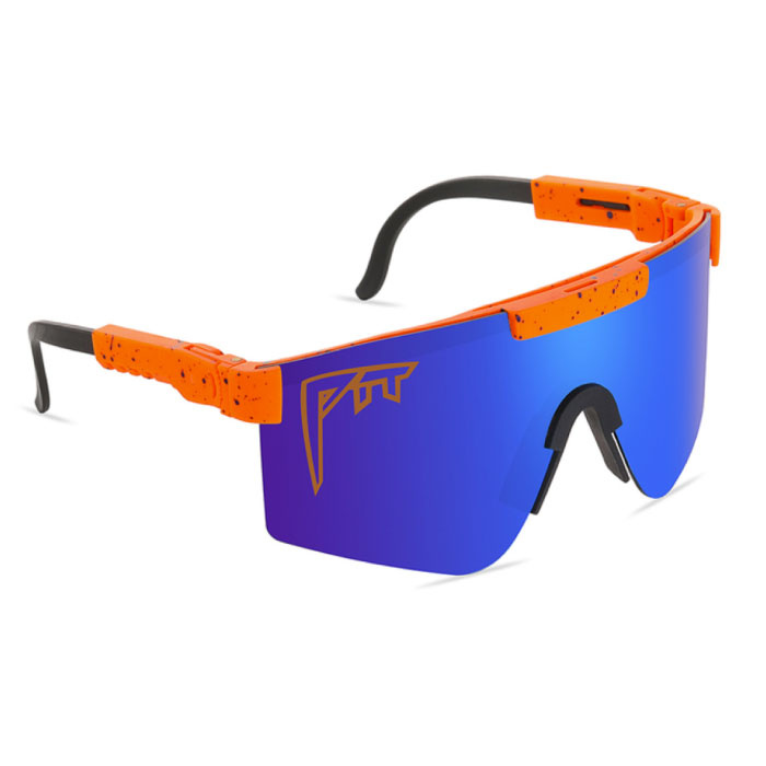 PIT VIPER Polarized Sunglasses - Bicycle Ski Sport Glasses Shades UV400 Orange Blue