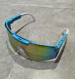 PIT VIPER Occhiali da sole polarizzati - Occhiali sportivi da sci per biciclette Tonalità UV400 Rosso Bianco Blu