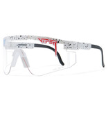 PIT VIPER Lunettes de soleil polarisées - Lunettes de sport de ski de vélo Shades UV400 Transparent