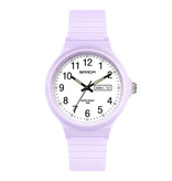 SAMDA Minimalistyczny zegarek damski - wodoodporny ruch świecący w ciemności fioletowy