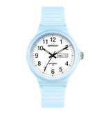 SAMDA Minimalistische Uhr für Damen – wasserdichtes, im Dunkeln leuchtendes Uhrwerk, Blau
