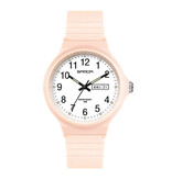 SAMDA Minimalist Watch for Women - Waterproof Glow in the Dark Movement Light Pink