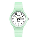 SAMDA Minimalistyczny zegarek damski - wodoodporny, świecący w ciemności, zielony ruch
