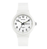 SAMDA Minimalistyczny zegarek damski - wodoodporny ruch świecący w ciemności biały