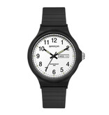 SAMDA Reloj minimalista para mujer - Movimiento resistente al agua que brilla en la oscuridad Negro Blanco