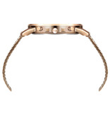 Geneva Montre de Luxe pour Femme - Mouvement à Quartz à la Mode Bracelet en Maille Rouge