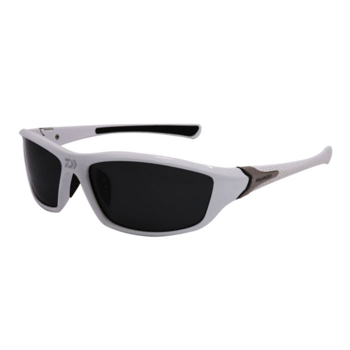 Lunettes de soleil sport polarisées pour homme - Lunettes de soleil Driving Shades Fish White