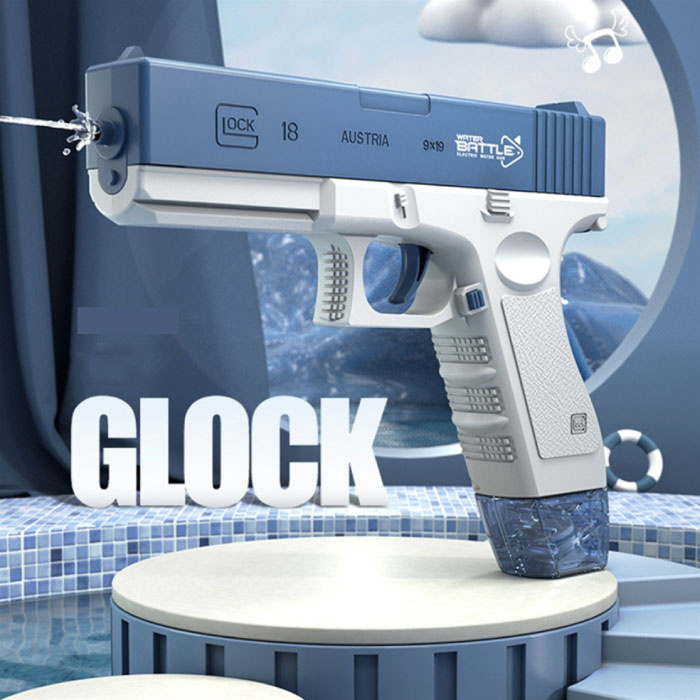 Pistola de agua eléctrica - Pistola de juguete de agua modelo Glock Pistola azul