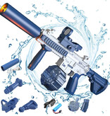 Water Battle Elektrische Wasserpistole mit Reservoir – M4 Modell Wasserspielzeugpistole Blau