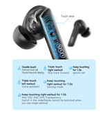 QCY Auriculares inalámbricos HT05 - Auriculares Bluetooth 5.2 - Auriculares inalámbricos en el oído Auriculares Auriculares Auriculares Negro