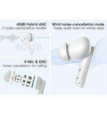 QCY HT05 Wireless Earbuds - Bluetooth 5.2 Earbuds - In Ear Wireless Buds Earphones Earbuds Earphones White