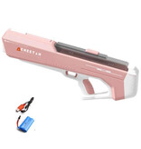 Cheetah Pistola de agua eléctrica - Llenado automático - Distancia de 12 m - Pistola de juguete de agua Pistola rosa