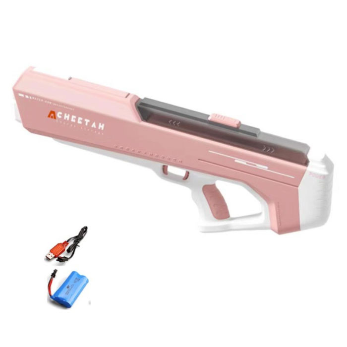 Cheetah Elektryczny pistolet na wodę - Automatyczne napełnianie - Odległość 12 m - Pistolet do zabawy na wodę Różowy