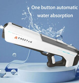 Cheetah Pistola de agua eléctrica - Llenado automático - Distancia de 12 m - Pistola de juguete de agua Pistola azul