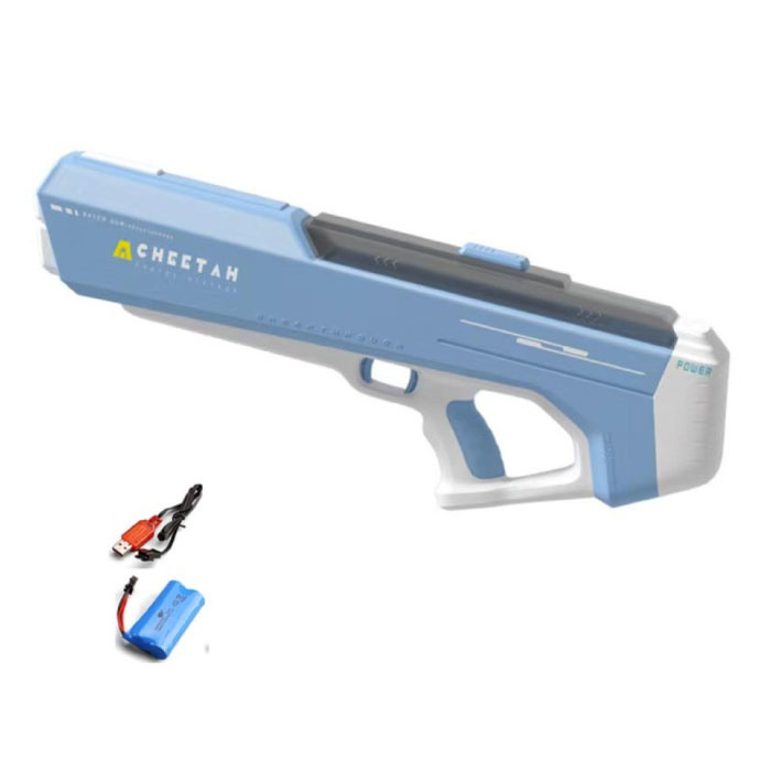 Pistolet à eau électrique - Remplissage automatique - Distance de 12 m - Pistolet à eau bleu