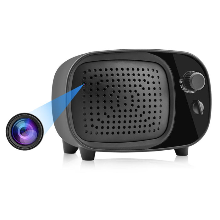 Altoparlante per videocamera 4K con WiFi - Interfono per babysitter Sicurezza domestica intelligente Visione notturna Nero