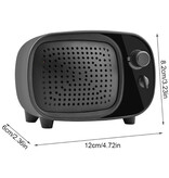 ENPUS 4K-Kamera-Lautsprecher mit WLAN – Babysitting-Gegensprechanlage, Smart Home, Sicherheit, Nachtsicht, Schwarz