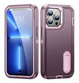 Stuff Certified® iPhone 13 Armor Case with Kickstand - Shockproof Cover Case Purple