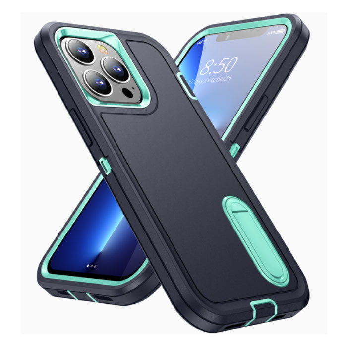 Stuff Certified® iPhone XS Max Armor Case with Kickstand - Shockproof Cover Case Navy