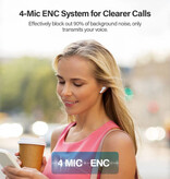 QCY T13 Draadloze Oortjes - Bluetooth 5.1 Oordopjes - Earphones Earbuds Buds Oortelefoon Roze