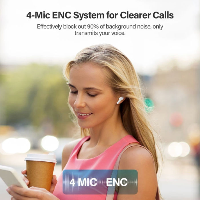 QCY T13 Draadloze Oortjes - Bluetooth 5.1 Oordopjes - Earphones Earbuds Buds Oortelefoon Roze