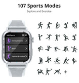 COLMI M41 Smartwatch Bracelet en Silicone Fitness Sport Activité Tracker Montre Android iOS Noir