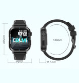 COLMI M41 Smartwatch Silicone Strap Fitness Sport Activity Tracker Watch Android iOS Black