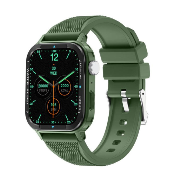 M41 Smartwatch Pasek silikonowy Fitness Sport Monitor aktywności Zegarek Android iOS Zielony
