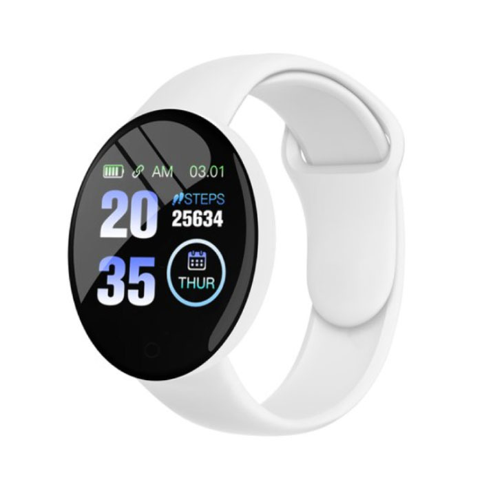 B41 Smartwatch Bracelet en Silicone Moniteur de Santé / Tracker d'Activité Montre Android iOS Blanc