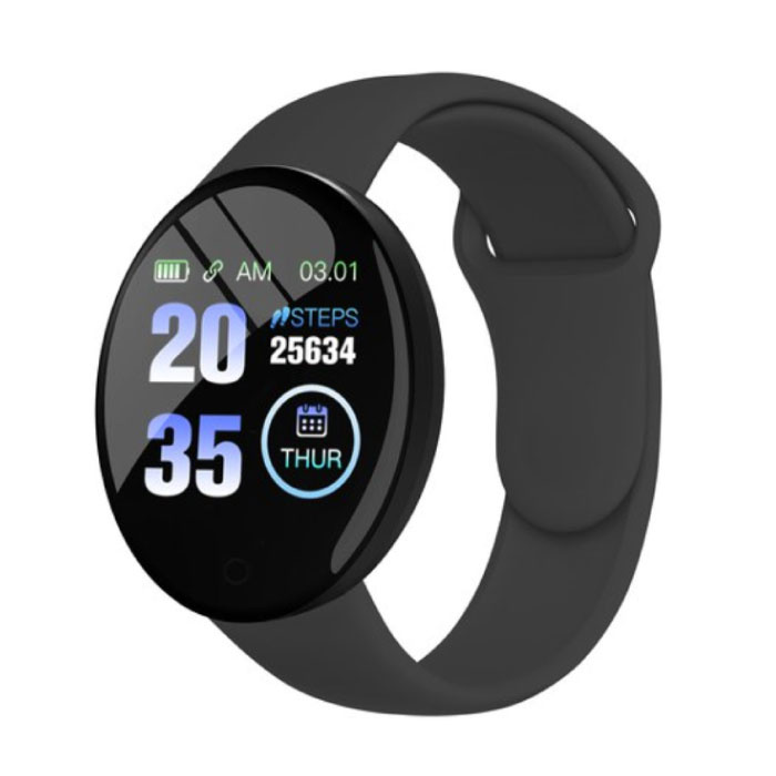 B41 Smartwatch Silicone Strap Health Monitor / Activity Tracker Watch Android iOS Black