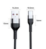 EOENKK USB-C Spiraal Oplaadkabel - 80 cm - Type C Oplader Data Kabel Zwart