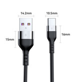 EOENKK USB-C Spiral Charging Cable - 80 cm - Type C Charger Data Cable Black