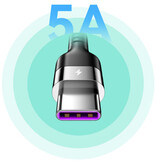 EOENKK Cavo di ricarica a spirale USB-C - 80 cm - Cavo dati per caricabatterie di tipo C bianco