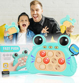 Keyvovo Pop It Game - Fidget Toy Controller - Quick Push Anti Stress Motor Skills Toy Frog Blue