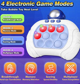 Keyvovo Pop It Game - Fidget Toy Controller - Quick Push Anti Stress Motor Skills Toy Blanc