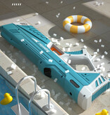 Superior Pistola de agua eléctrica - Relleno automático - 500 ml - Pistola de juguete de agua Pistola azul