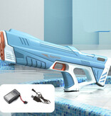 Superior Pistola ad acqua elettrica - Riempimento automatico - 500 ml - Pistola giocattolo ad acqua blu