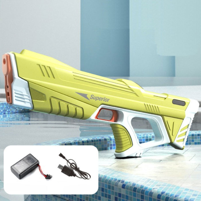 Elektrische Wasserpistole - Automatische Befüllung - 500 ml - Wasserspielzeugpistole Gelb
